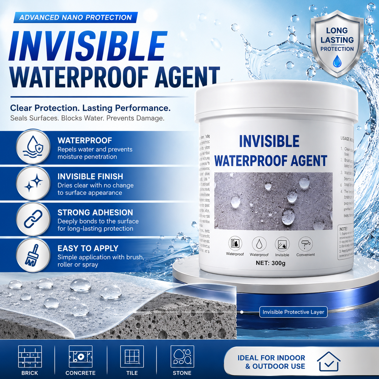 Invisible Waterproof Glue – Clear Leak-Sealing Adhesive for Home Repairs