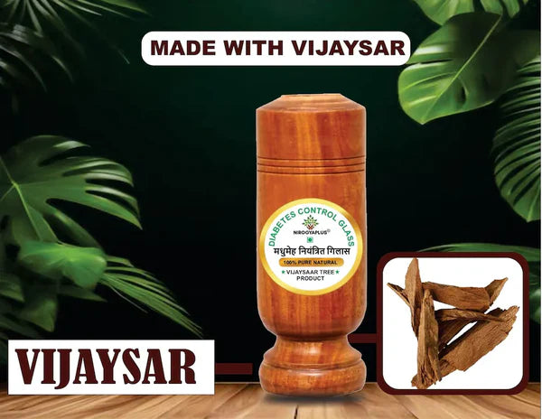 Vijaysar herbal wood tumbler (4 Inch)